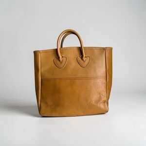 Vintage L.L. Bean Leather Boat Bag Tote Purse Carryall Shopper Freeport Maine